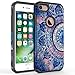 iPhone 7 Plus case, kaesar [Slim Fit] [Shock Absorption] 2-Piece Hybrid Dual Layer Shockproof Hard Cover Graphic Fashion Cute Colorful Silicone Skin Case for Apple iPhone 7 Plus - Mandala