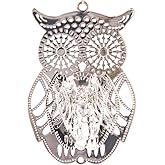 longsheng 10pcs Silver Owl Hanging Suncatcher DIY Metal Parts Hand-Crafts