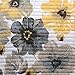 Lush Decor Leah Reversible Floral Quilt Set, 3 Piece Set, King, Yellow & Gray - Watercolor Botanical - Cottage Core - French Country Decor- Bedding Queen Size
