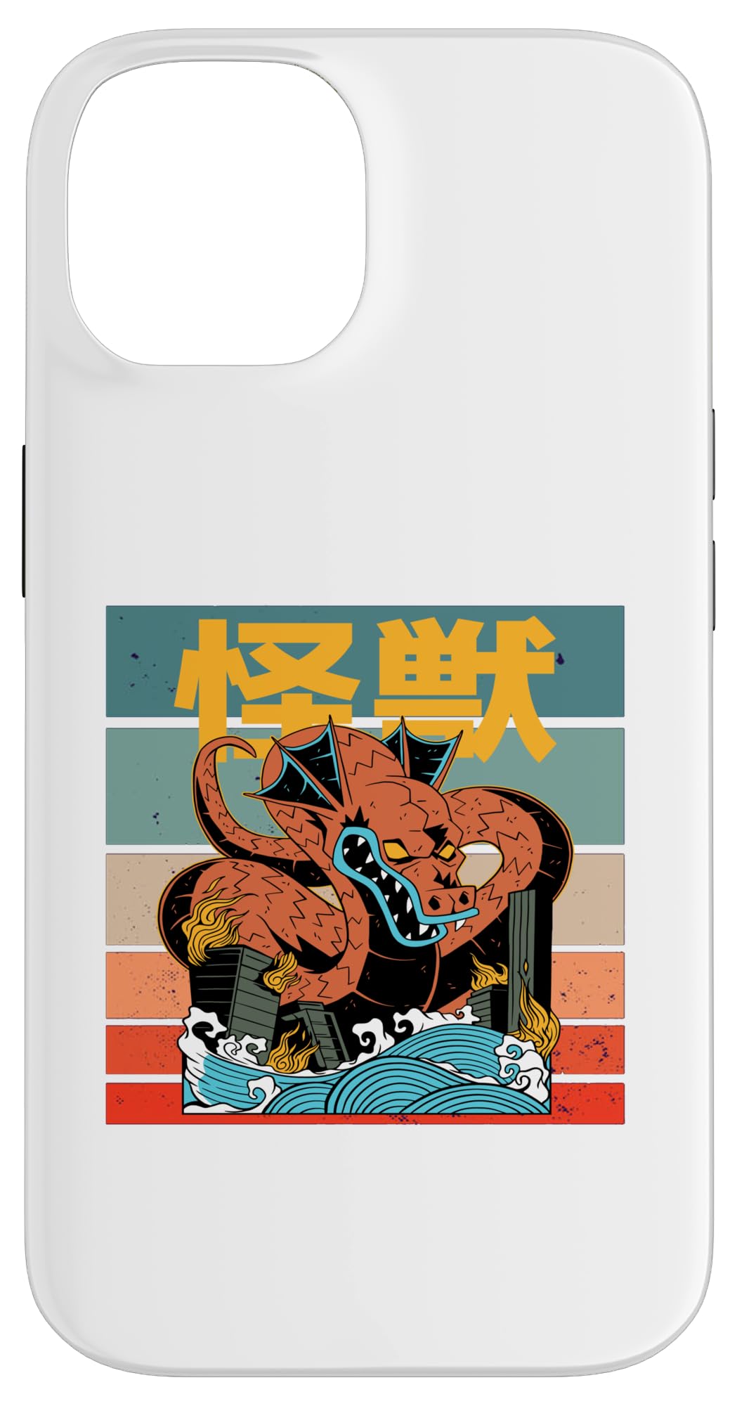 Kaiju Monster Japan Cityscape Destruction Chaos Japanese Case for iPhone 14