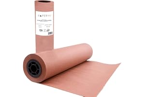 PAPERMI Pink Kraft Butcher Paper Roll Peach, Great Wrapping Paper for Beef Briskets, Smoking Paper For BBQ Meat, USA Made, All Natural Food Grade, Unbleached, Unwaxed, Uncoated Sheet (24" x 200’ (2400”))