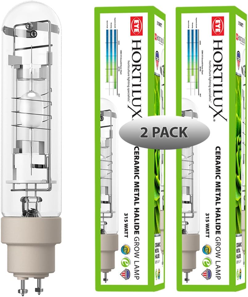 Eye Hortilux Ceramic Metal Halide CMH 315 W Bulb Spectrum Plus UV Grow Lamp (2)