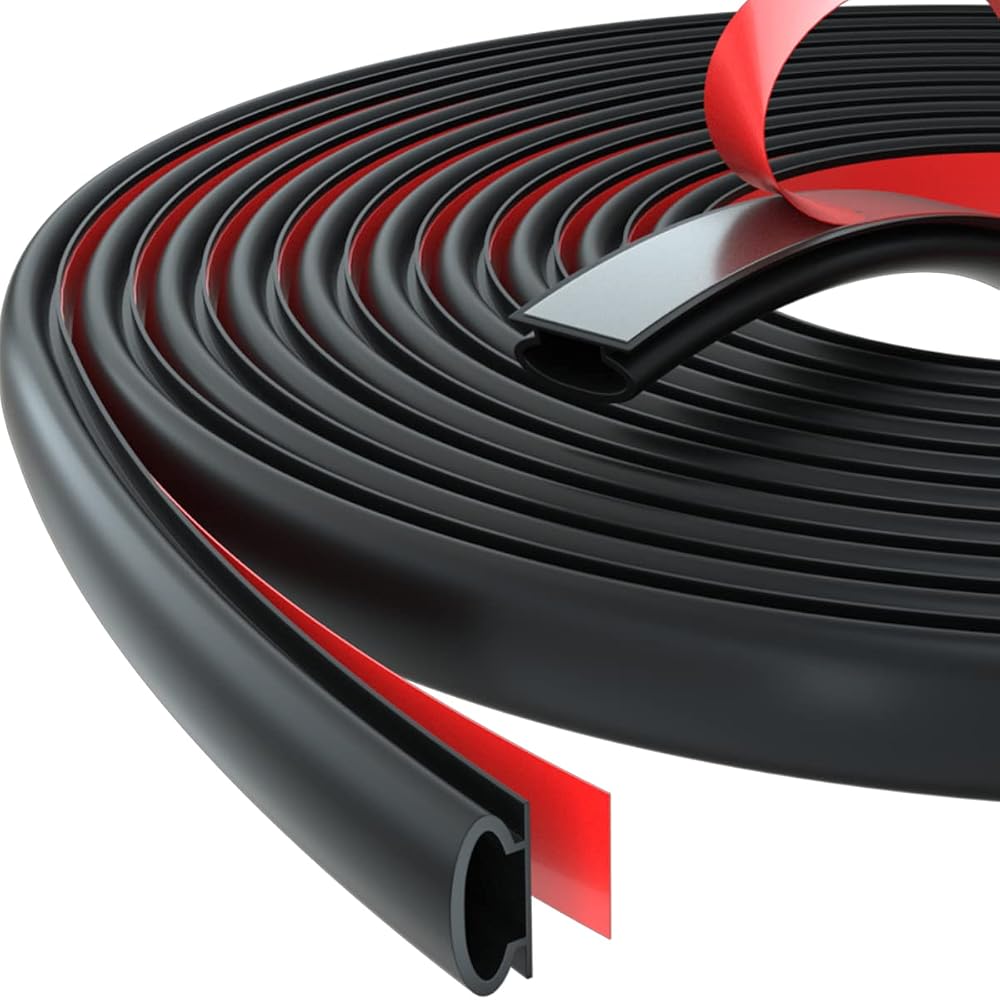cuysfead 6M D-Shape Rubber Weather Seal Strip Door Draught Excluder