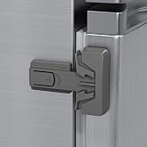 Yunkey Child Safety Fridge Lock, Auto-Lock, Gray, 1-Pack | 3M adhesive with clean removal. One-hand open, self-locking. For single-door fridges. Keeps toddlers and pets out.