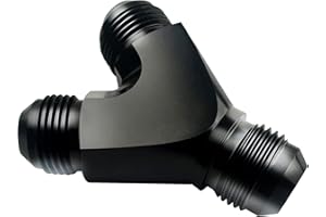 STEBER 4AN Y Adapters Male Flare Fuel Line Hose Fitting Block Tee Pipe Aluminum Adapter 4 AN to AN 4 to AN4 Male Thread Black