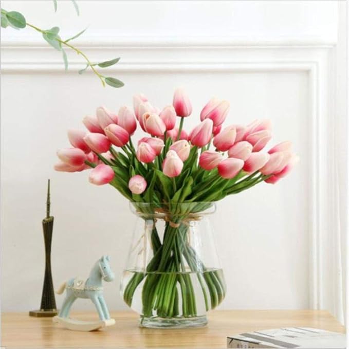 Amazon.de: HJCWL 3 Stücke PU Tulpen Künstliche Blumen Calla Real Touch