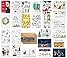 24 Unique Christmas Cards - Beautiful Christmas Cards in 24 Hand Drawn Designs - Merry Christmas Greetings Cards - Assorted Christmas Cards - Joyful Christmas Cards With 24 Envelopes, 4 x 6 Inch