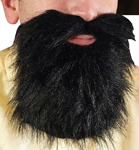 Ponce Costume Beard White Gray Black Facial Hair Hunter Farmer Old Man Country Redneck