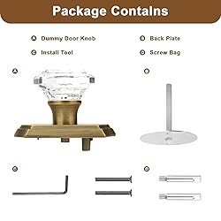 Gobrico One-side Dummy Crystal Knob,Heavy Duty Half