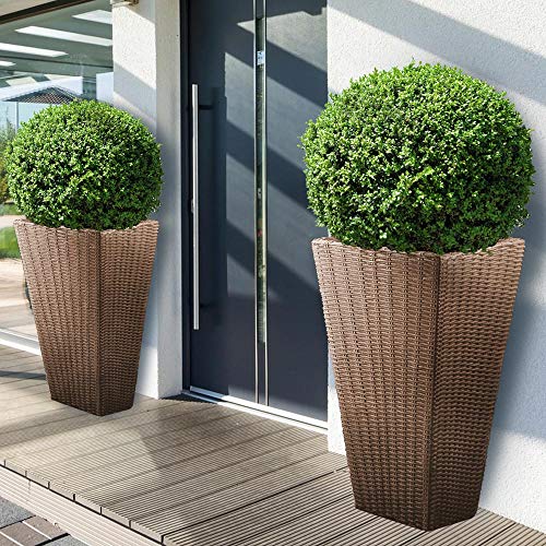 Deuba Blumentopf 59 Liter 70x40x40cm Wetterfest Bruchfest Kunststoff Indoor Outdoor Blumenkasten Pflanzkübel Blumenkübel… – Bild 2
