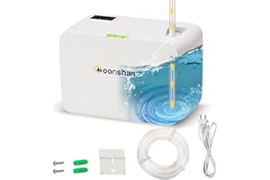 Moonshan Mini Condensate Pump for HVAC 100-240V Automatic Condensation Drain Removal Silent Condensate Pump with 16 FT Tube Wall Mounted for Air Conditioner, Furnace, Dehumidifier, Ice Maker