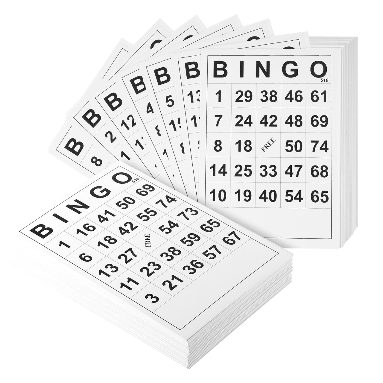 jojofuny 60Pcs Bingo Game Cards Set with Unique Numbers for Family Fun and Intellectual Development - Perfect for Parties and Kids