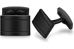 HONEY BEAR Rectangle Cufflinks for Mens Steel Business Wedding Gift