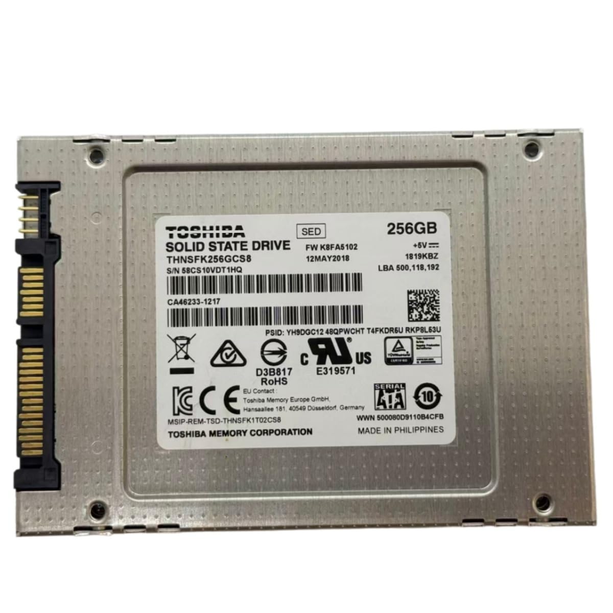 内蔵 SSD 256GB 大手メーカー製 2.5インチ SATA 高速起動 データ転送 高耐久 ノートパソコン デスクトップ対応