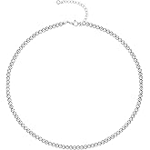 the City Beaded Necklaces for Women, Dainty Choker Necklace, Lightweight Hollow Ball Bead Chain Necklace Adjustable length Chunky Necklaces for Women Trendy Stuff, Christmas Birthday Gifts for Her