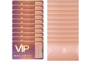 10PCS Shining VIP Party Invitations with Envelopes /Starlight Film Craft Sparkling Cards for Adults &Boys&Girls/Perfect for B