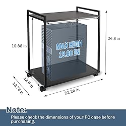 Liitrton Computer Tower Stand, 2-Tier CPU Stand PC