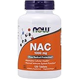 NOW Foods Supplements, NAC (N-Acetyl-Cysteine) 1,000 Mg, Free Radical Protection, 120 Tablets