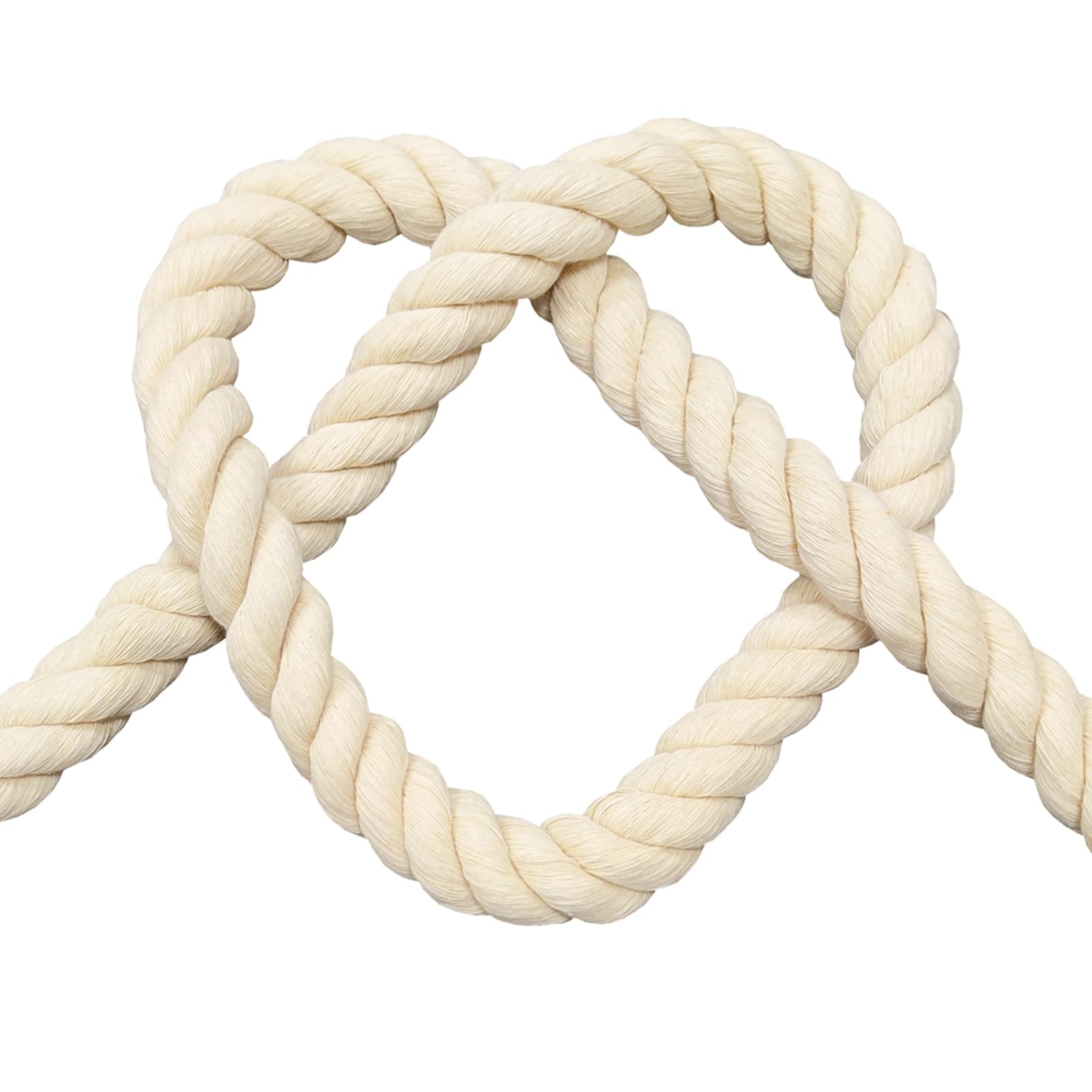 FOSER Cotton Rope, Macrame Yarn, Cotton Cord for DIY Crafts, Decorative Projects, Pet Toys (8 mm (20 m))