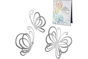 UPTUOLI Die Cuts for Card Making, Scrapbooking Die-Cuts, 3 Butterflies Die Cuts, Metal Die Cuts Butterfly Cutting Dies Metal Stencil Template Mould for DIY Crafts Scrapbook Album Paper Card Embossing