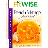 FITWISE - High Protein Diet Fruit Drink - 15g Protein - Low Calorie - Low Carb - Low Sugar - Fat Free, Ideal Protein Compatible, 7 Servings Per Box (Peach Mango)
