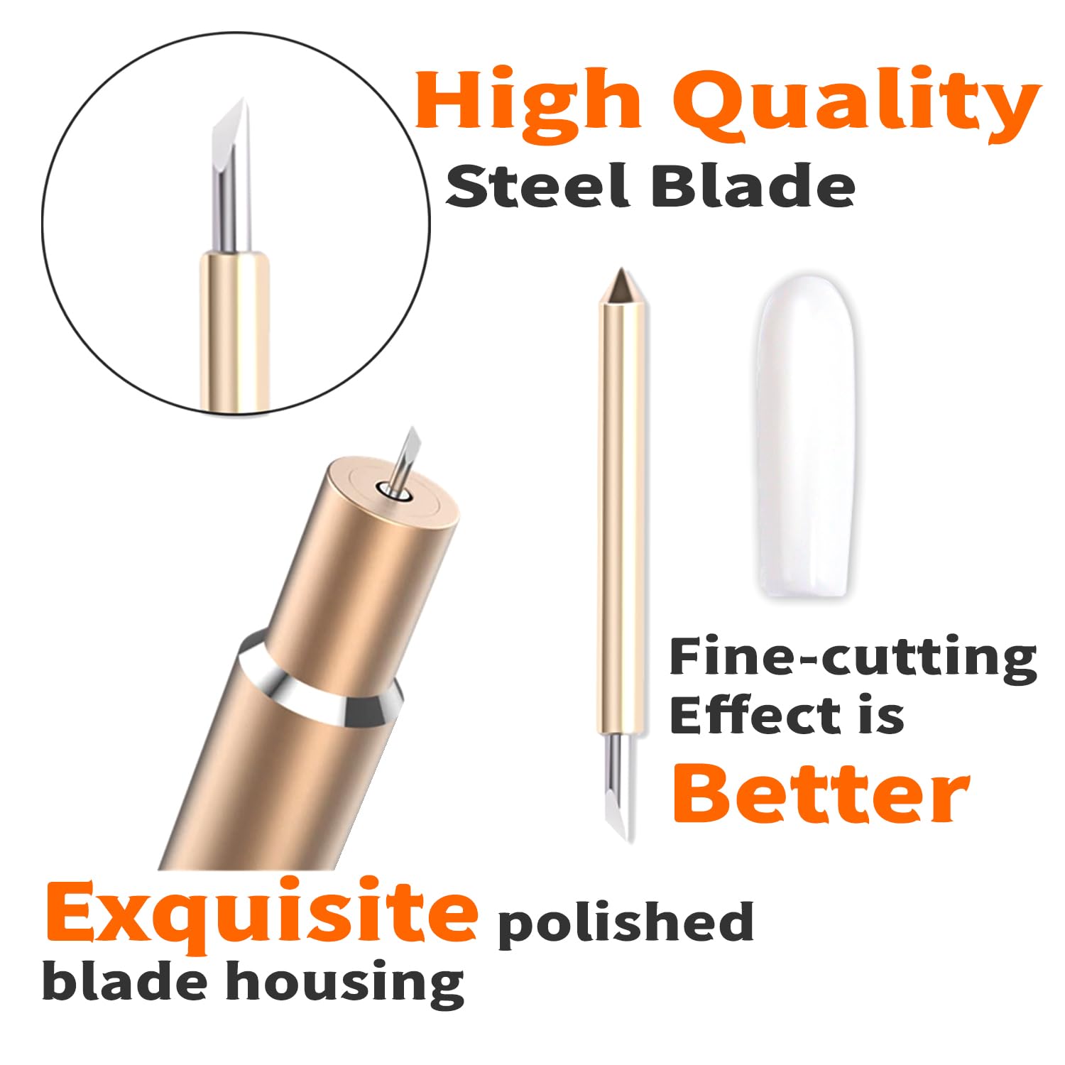 THANMO 10 pcs Premium Fine Point Replacement Blade Compatible with Explore Air 3/Explore 4/Maker/Maker 3/Maker 4,Blade Perfect for Cutting Cuts Glitter Vinyl,Cardstock,Faux,Adhesive Foil,Vellum Etc