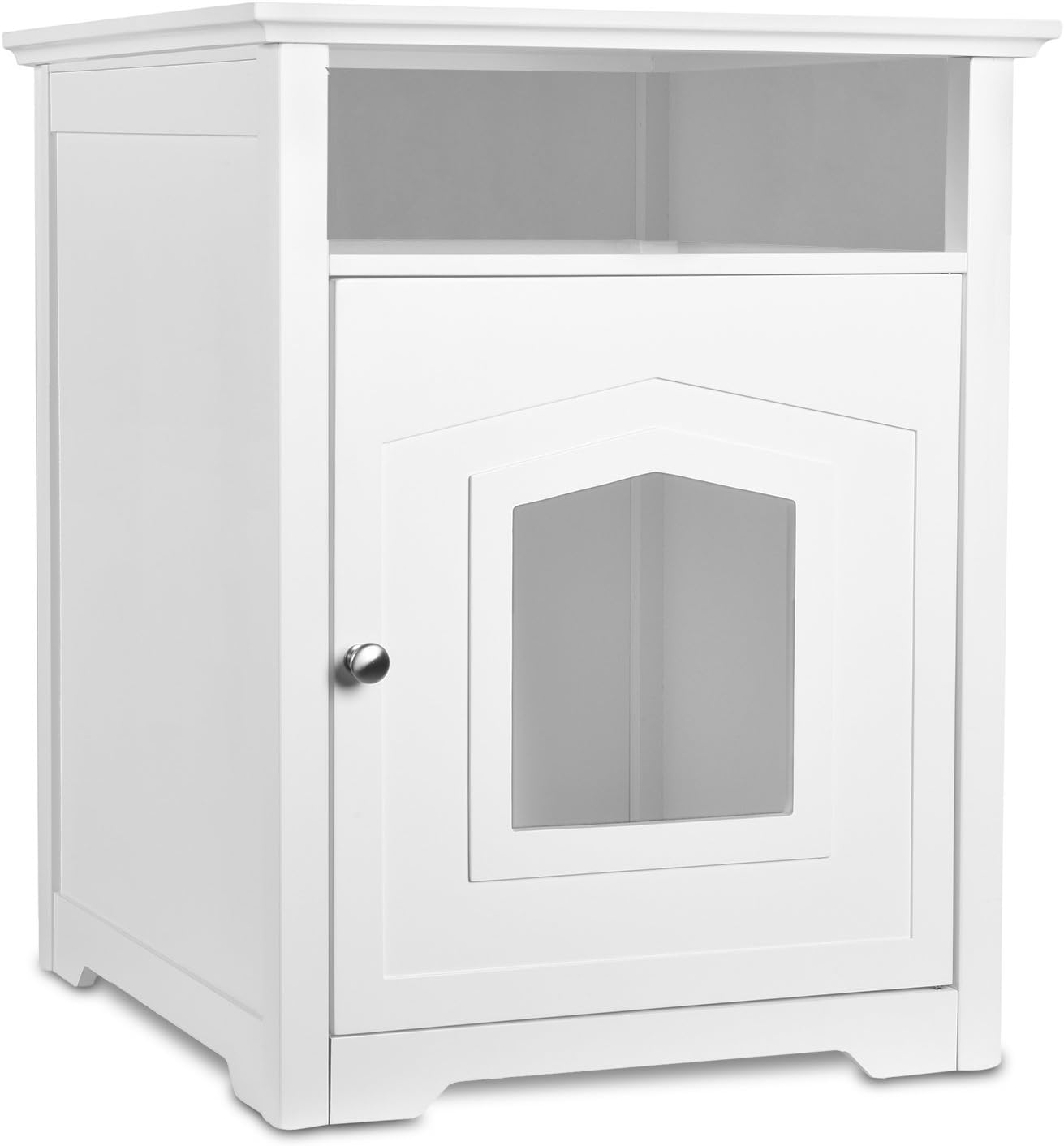Arf Pets Designer Enclosed Cat Litter Furniture Box House with Table