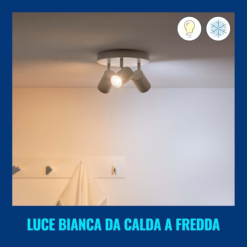 GU10 Smart LED Glass Bulb - Sostituzione GU10 da 50W, sfumature di bianco, Wi-Fi/Bluetooth, controllo vocale/App, funziona con Google Home, Alexa e HomeKit, 2 lampadine