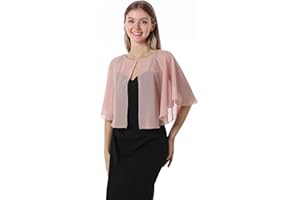 HOTSHAWL Chiffon Capelet Soft capes Shawls and Wraps for Evening Dress Wedding Cape 1920s shawl accessories for women flapper Cover Up
