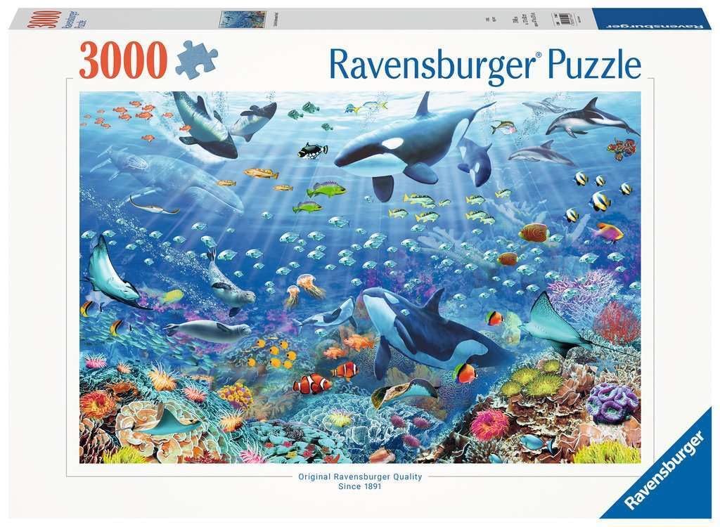 Ravensburger Colourful Underwater World 3000 Piece Jigsaw Puzzles for Adults and Kids Age 12 Years Up - Large Format Edition