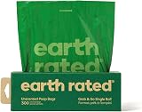 Earth Rated Dog Poo Bags Thick Grab and Go 300 Unscented Roll