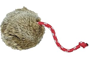 DOG & FIELD The Original Clone® Realistic Rabbit Fur Dog Training Dummy Ball - Realistic Rabbit Fur Training Ball with Throwing Toggle, for Gundog & Puppy Training - Gundog Training Equipment