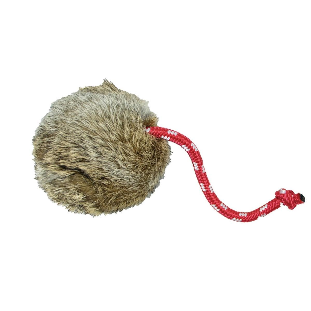 Dog & Field - Rabbit Fake Fur Dummy Ball (Weighted Long Throw Fur Ball) — image 1
