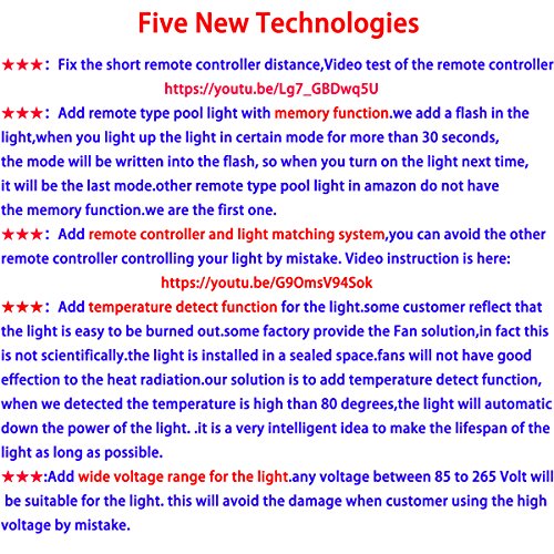 Hypergiant 120V,35W Remote Fixed Color Changing Replacement Swimming Pool Lights Bulb LED PAR56 Light (switch control + remote control) For Pentair Hayward Light Fixture,and For Inground Pool - Thumbnail 2