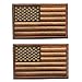 2 pieces Tactical USA Flag Patch -Subdued Tan- American Flag Embroidered Brown Border US United States of America Military Uniform Emblem Patches