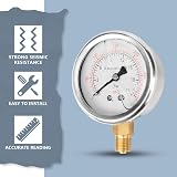 Innfeeltech 40mm Pressure Gauge BSP 1/8 to 1/2 Inch 0-21 Bar 0-300 PSI view 6