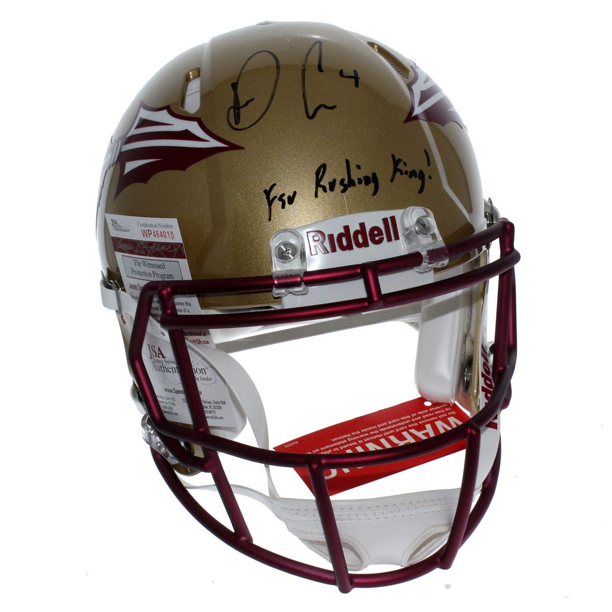Riddell Signed Autographed Seminoles State Florida Cook Dalvin Full JSA