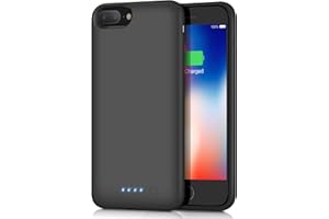 PXWAXPY Battery Case for iPhone 6s Plus/6 Plus/7 Plus/8 Plus 8500mAh, Rechargeable Charging Case for iPhone 6Plus Extended Battery Pack Charger 6s Plus Portable Power Bankup Cover for 7P 8P (Black)