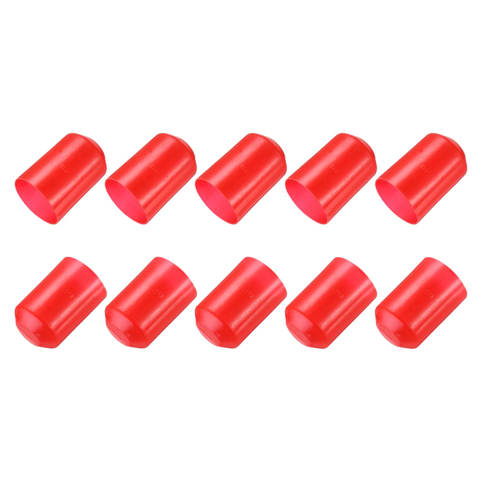 Photo 1 of MECCANIXITY 10Pcs Heat Shrink End Cap 40mm ID x 60mm L 2:1 Ratio Waterproof Electrical Wire Wrap Heat Shrink Tubing Caps Lined Sealed for Wire Cable, Red
