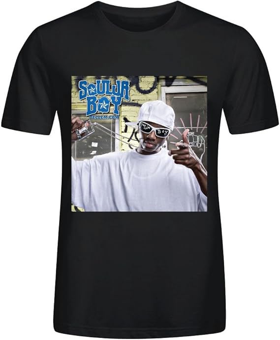 Soulja Boy O Neck Tee Shirt For Mens Black Amazon