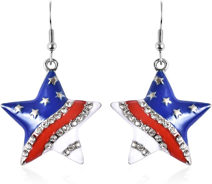 Shop LC Memorial Day USA American Flag Star Dangle Drop