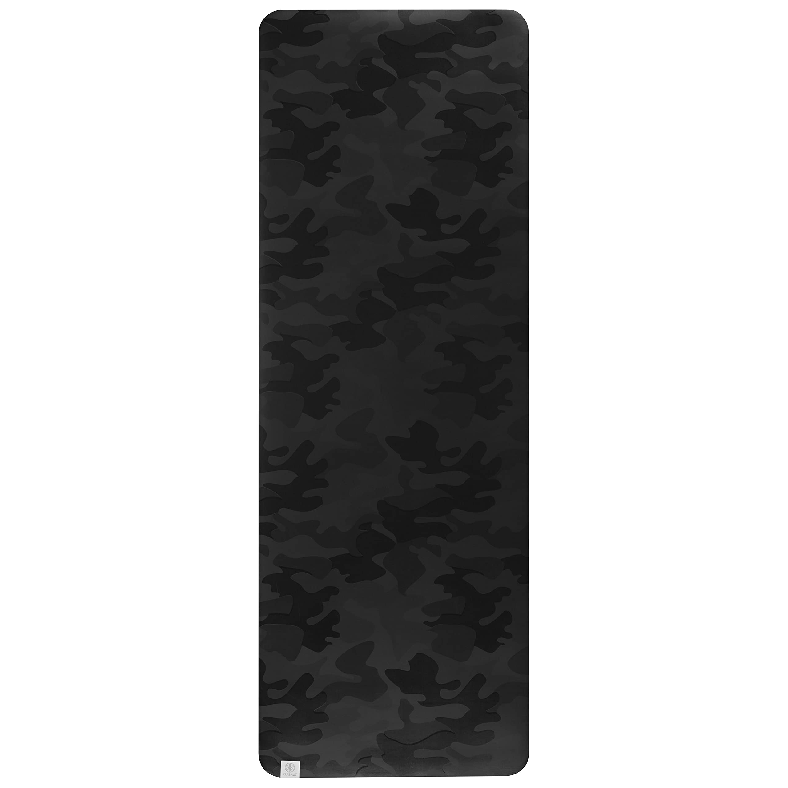 Gaiam Dry-Grip Yoga Mat - 5mm Thick Non-Slip Exercise & Fitness Mat for Standard or Hot Yoga, Pilates and Floor Workouts - Cushioned Support, Non-Slip Coat - 68 x 24 Inches