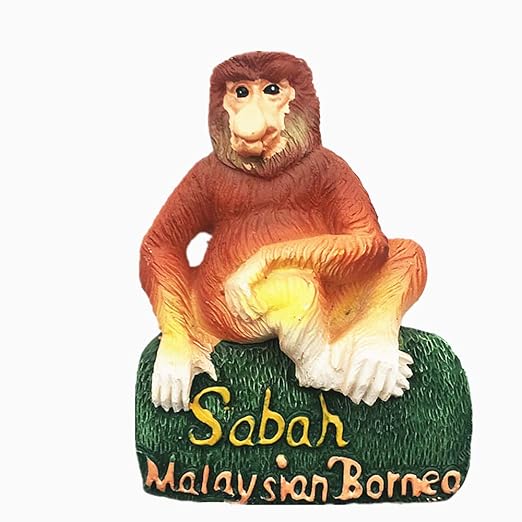 Imán para Nevera con diseño de Borneo de Malasia en 3D, de Sabah ...