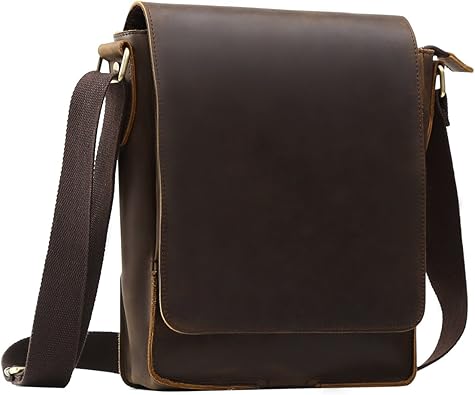 amazon men's leather shoulder bag