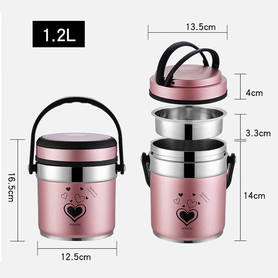 Contenitore Pranzo In Acciaio Inox 500 Ml Con Cucchiaio - Termico Per Cibo, Ideale Per Adulti E Bambini - Foto 7