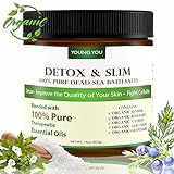 Dead Sea Bath Salt - Organic Detox Mineral Body Soak w/Relaxing Essential Oils - Reduce Cellulite, Slim Down, Improve Skin, Circulation - Luxury Aromatherapy