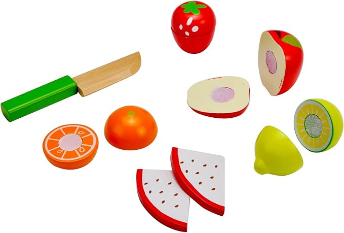 Idena 4100113 Kleine Küchenmeister Obst Mix aus Holz, für Spielküche