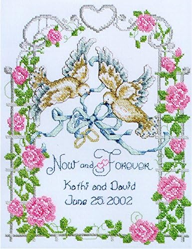 Amazon.com: Janlynn Stamped Cross Stitch Kit Wedding Doves Stamped kit