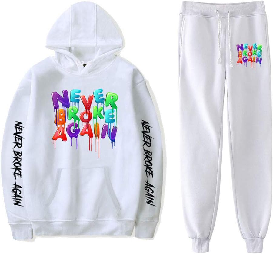 Fashion Hoodie And Beamed Sweatpants Suit Hooded Sweatshirts For Unisex