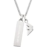 Emporio Armani Men's Stainless Steel Dog Tag Necklace (Model: EGS3306040)
